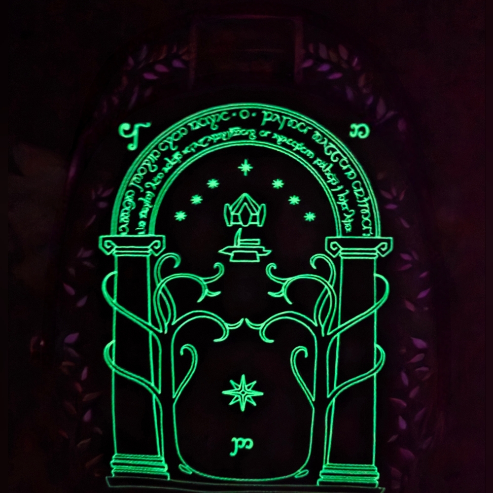 Loungefly The Lord of the Rings Doors of Durin Glow-in-the-Dark Mini Backpack - Picture 2 of 12